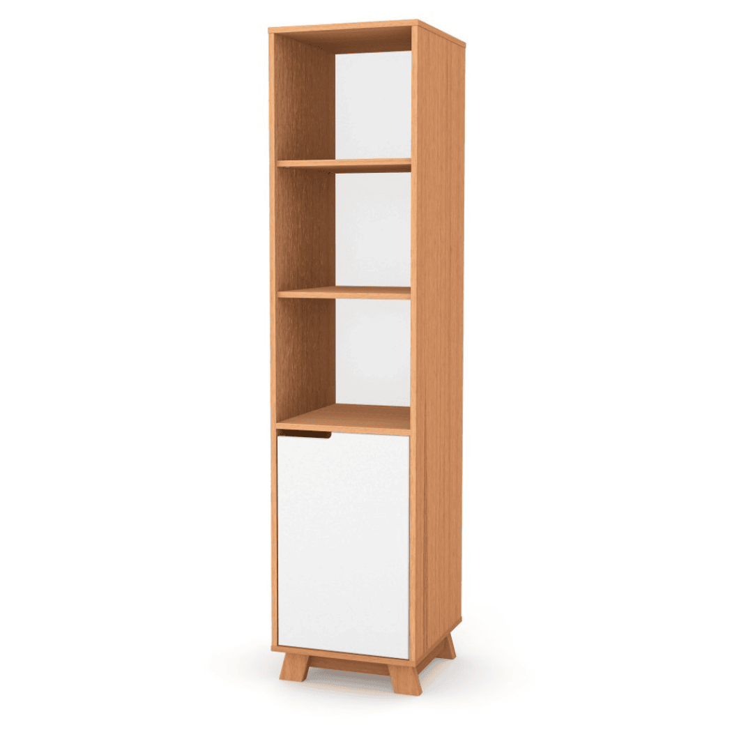 Dětska skřín penál Lussi Gekko Kids, Bílá / Přírodní Buk